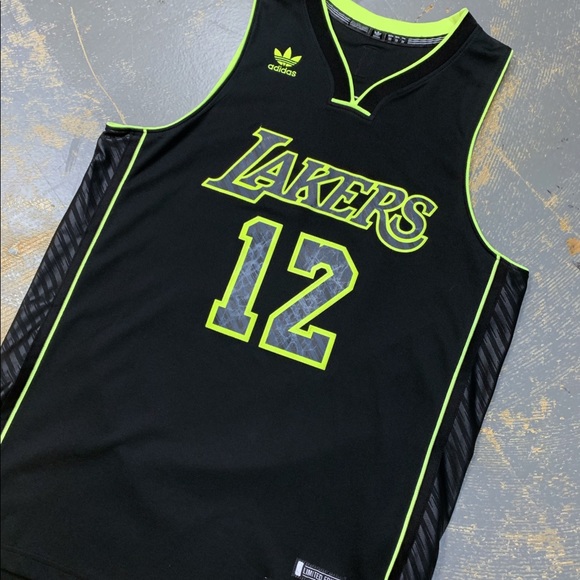 Adidas Dwight Howard Los Angeles Lakers Swingman Medium Jersey Volt 12 - Picture 3 of 10